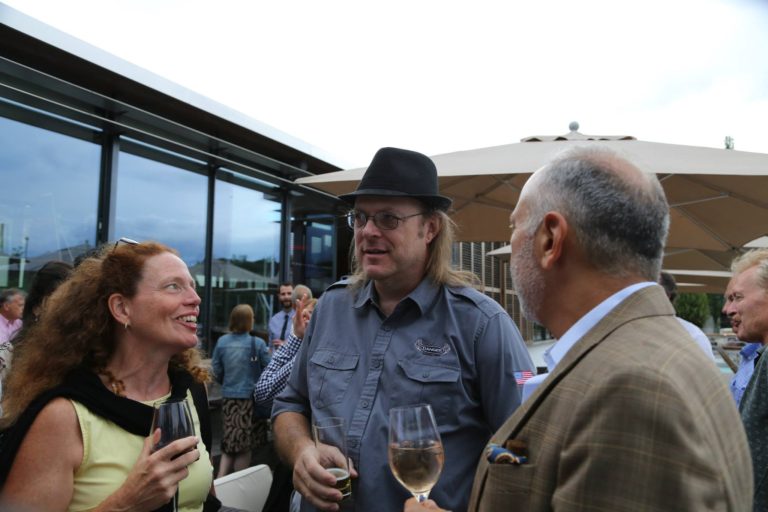 Ryan Danger speaking with guests at a Tampa event